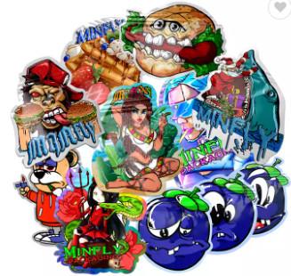 ถุงบรรจุอาหารที่กินได้ Soft Touch 3.5g ถุง Mylar Die Cut รูปร่างพิเศษคุกกี้