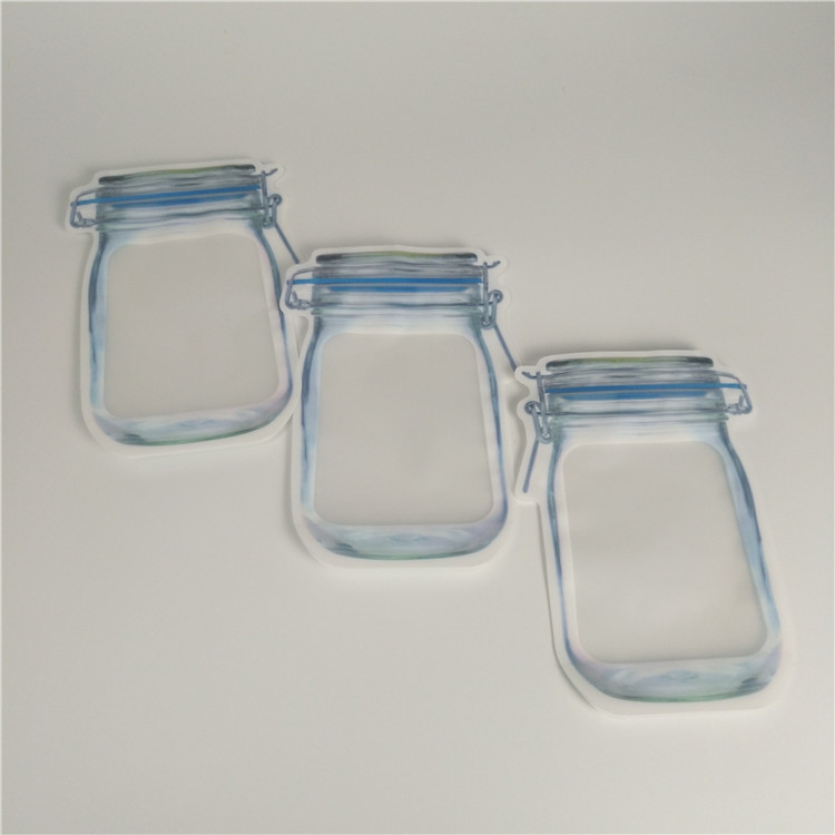 กระเป๋า Mylar Die Cut รูปร่างแบบกำหนดเอง 3.5g ถุงกันกลิ่นโฮโลแกรมพร้อม Ziplock