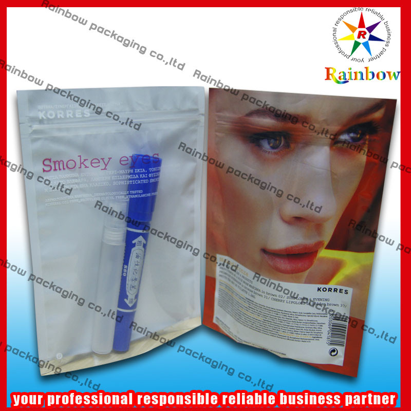 อลูมิเนียมฟอยล์บรรจุภัณฑ์เครื่องสำอาง Bpa Free พร้อมซิปล็อค