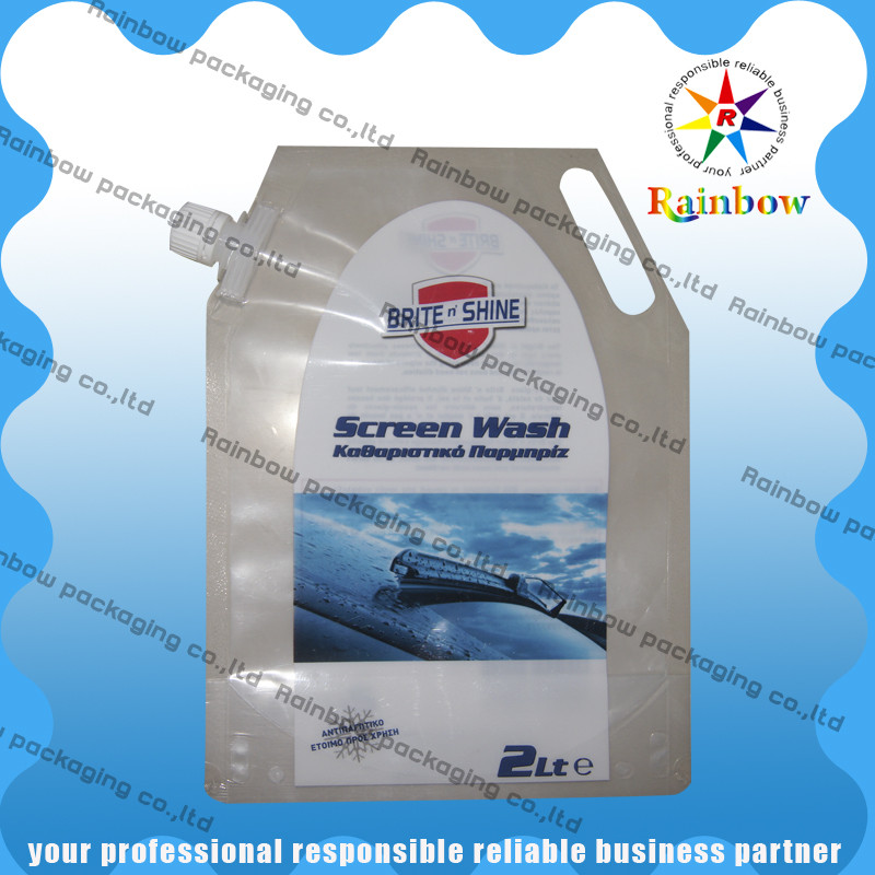 เคลียร์ Pet Spout Pouch บรรจุภัณฑ์พร้อมรูแขวนสำหรับเครื่องดื่ม