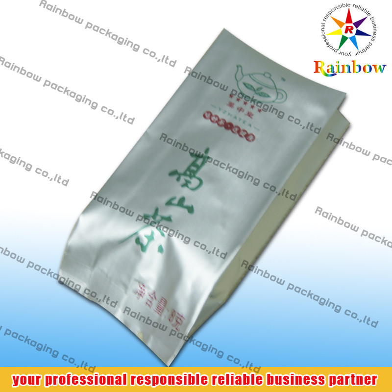 PET / AL / PE บรรจุถุงชาแบบยืนด้วยเป้าเสื้อกางเกงด้านข้าง