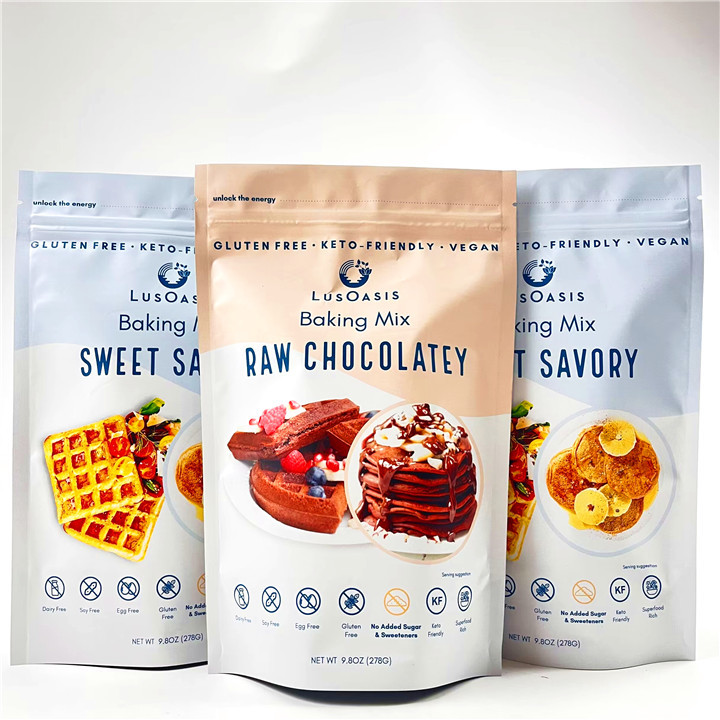 พิมพ์อาหารเกรด Mylar กระเป๋าคุกกี้เค้กขนมขบเคี้ยวบรรจุภัณฑ์ถุงซิปล็อคลามิเนต