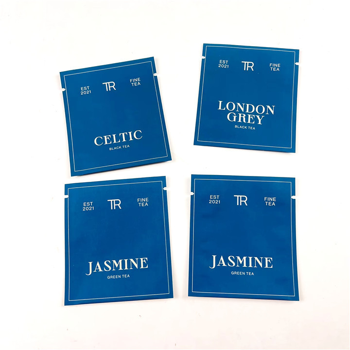 500Ppcs การพิมพ์บรรจุภัณฑ์ถุง Mylar สำหรับถุงซีลความร้อนชาเขียวดำ