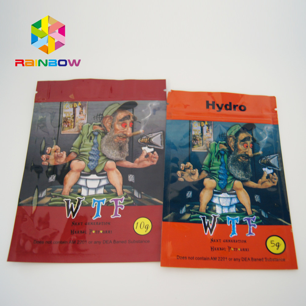 Sweet Leaf Canabis Chemical Powder ถุงปิดผนึกความร้อนขนาดเล็กที่มีซิปและรอยฉีกขาด