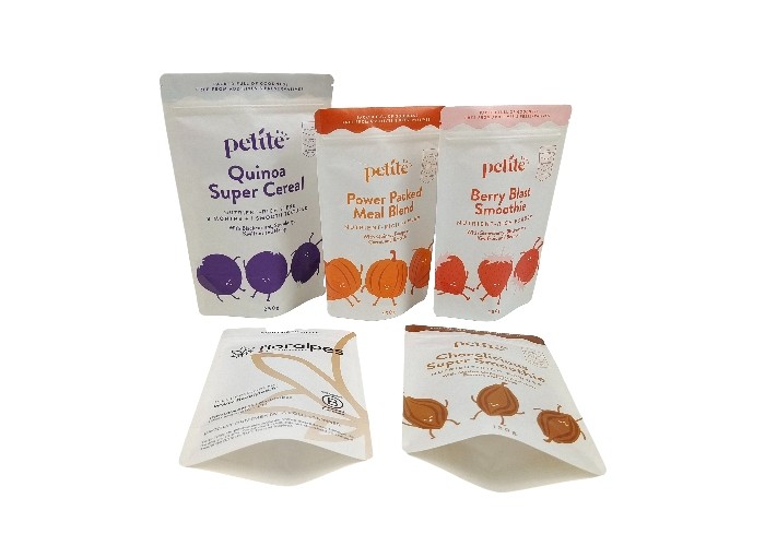 กระดาษคราฟท์ย่อยสลายได้ยืนถุงถุงบรรจุภัณฑ์อาหาร