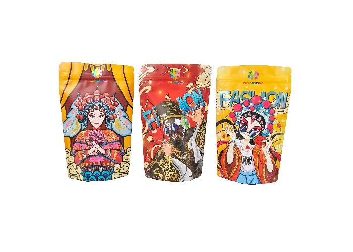 อาหารถั่วลิสงขนมถั่วที่เก็บขนมยืนขึ้นถุงอาหาร Mylar พร้อม Ziplock ผนึก