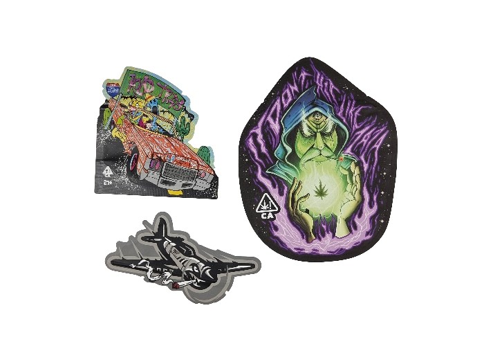 ถุงซิปล็อค Mylar พลาสติกสัมผัสนุ่ม 3.5 กรัมการพิมพ์ดิจิตอลรูปทรงพิเศษ