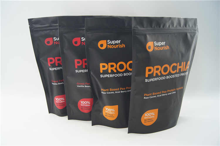 Food Grade Stand up Pouch with Zip สำหรับเขย่าผงบรรจุภัณฑ์