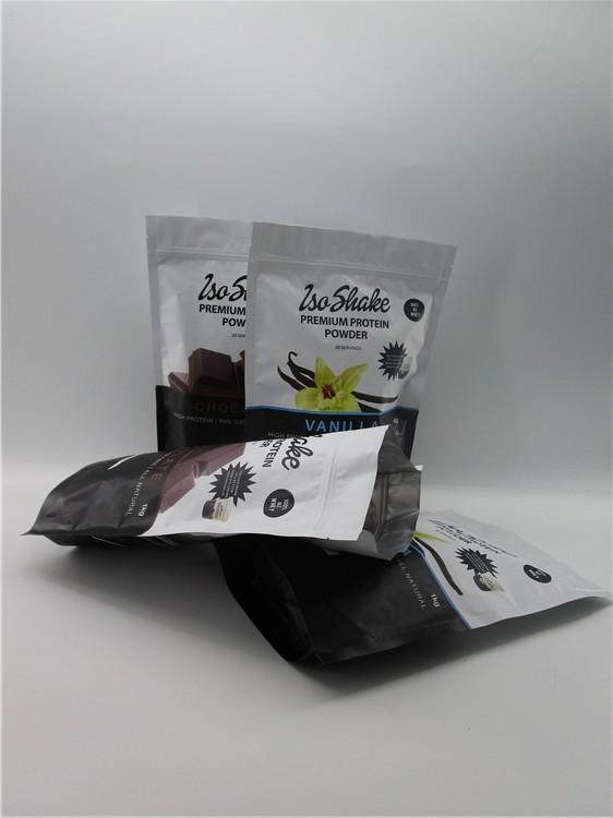 Mylar สุญญากาศ doypack ziplock เวย์โปรตีน / อาหารเสริม / ถุงบรรจุภัณฑ์นมแพะผง