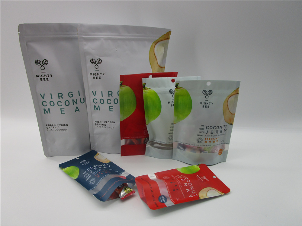 บรรจุภัณฑ์ถุงฟอยล์พิมพ์แบบกำหนดเองสำหรับวอลนัท / ขนม / แครกเกอร์ / คุกกี้