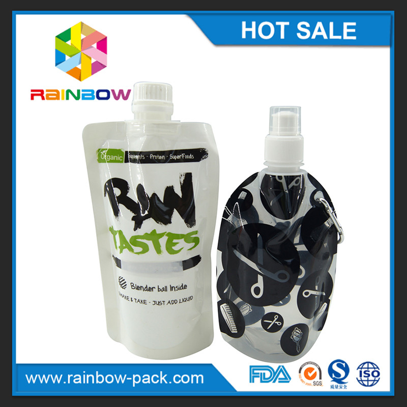 ถุงบรรจุอาหารหัดดื่มบรรจุภัณฑ์แบบมีซิปยืนอยู่ด้านบน