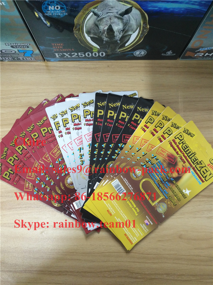PremierZen Gold Male Enhancement การ์ดบรรจุภัณฑ์บรรจุภัณฑ์พลาสติกในสต็อกพร้อมเอฟเฟกต์ 3 มิติ