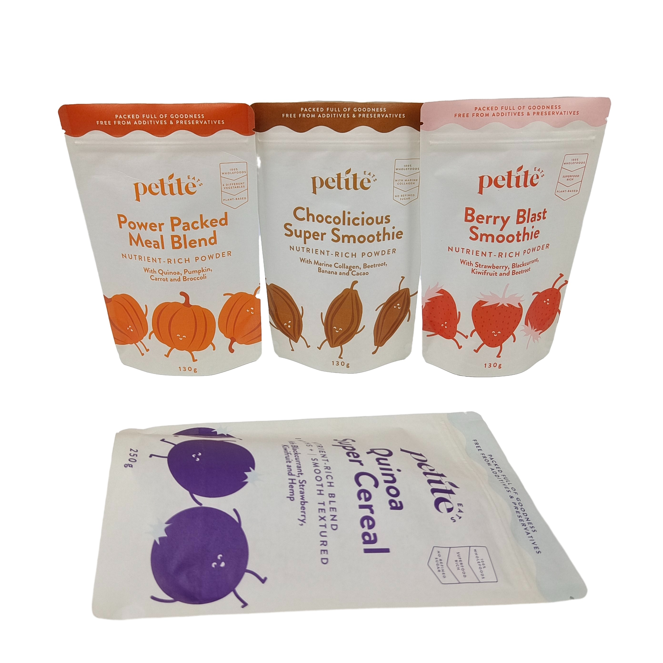 กระเป๋าสะพายอาหารแบบย่อยสลายด้วย Ziplock Custom Logo Printed Doypack สําหรับกระเป๋าสะพายกาแฟชา