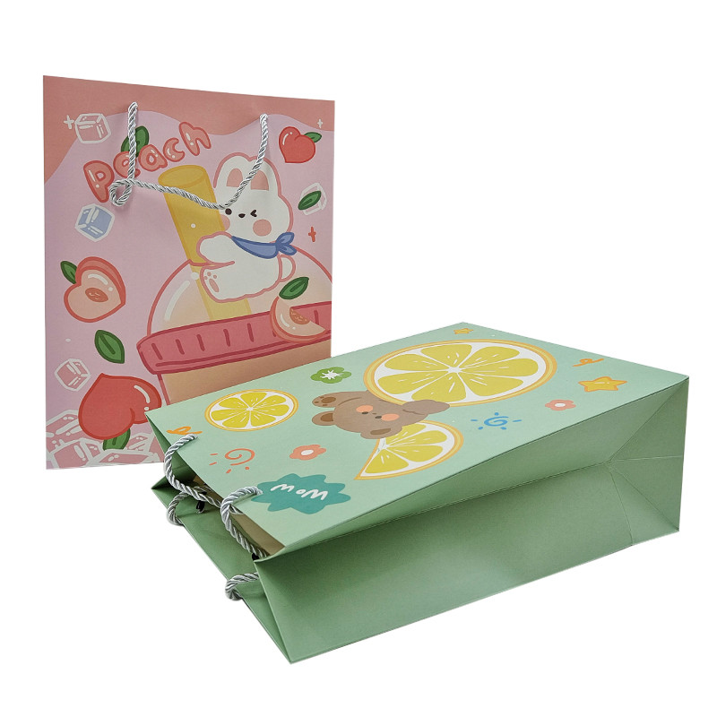 ขายปลีก โลโก้พิมพ์ตามสั่ง กระเป๋ากระดาษของขวัญหรูหรา ขายปลีก ร้านช็อปปิ้ง กระเป๋ากระดาษ