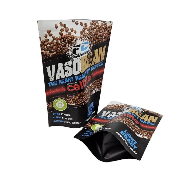 การตีพิมพ์ตามความต้องการ MOQ ขนาดเล็ก สต็อปอัพ แพ็คชิมป์กาแฟ แพ็คชิมป์ฟอยล์กันกลิ่น