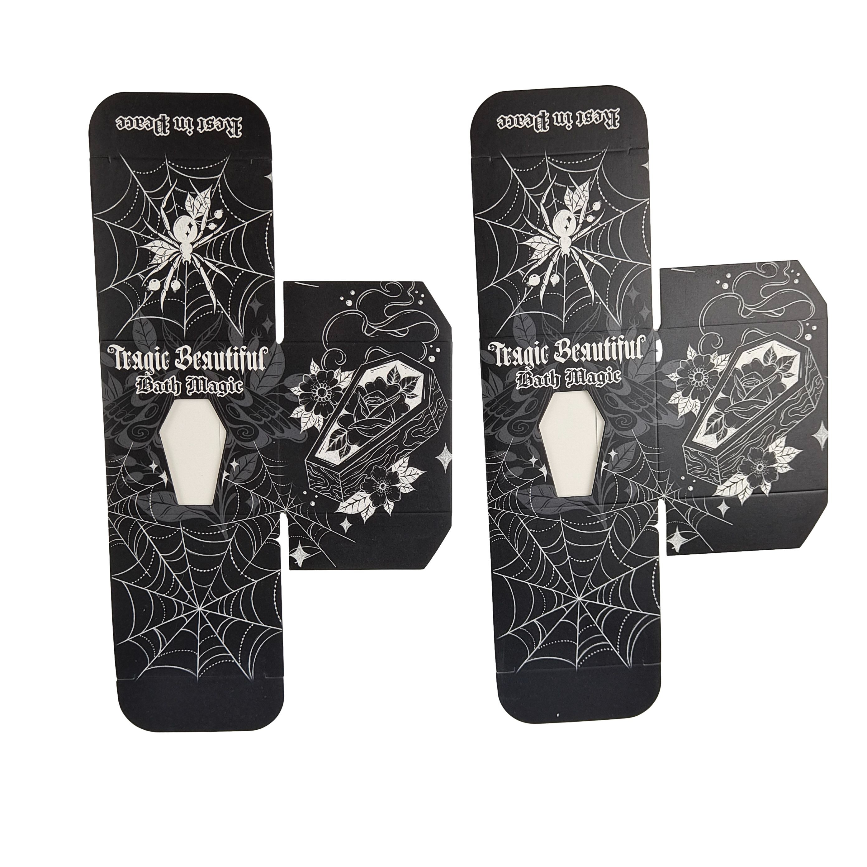 คุณภาพสูง Custom ตารางกล่องกระดาษดํากับหน้าพิเศษ ช่องว่างกระจกอาหารบรรจุกล่องของขวัญกระดาษกระดาษกระดาษขาว