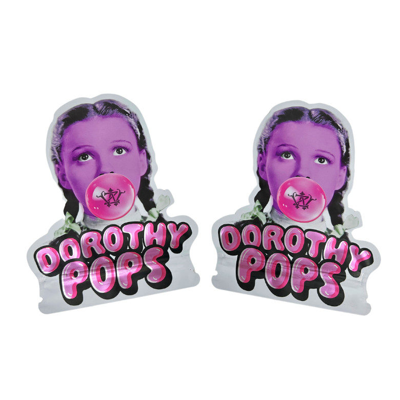 ย้อนกลับไปพิเศษแบบกําหนดเอง ตัดเจาะ 7 14 28 กรัม กัมมี่ โฟลยอลูมิเนียมกันเด็ก แคนดี้ Mylar ถุง