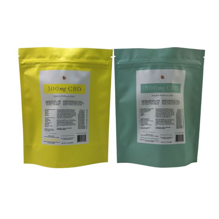 กระเป๋าสะพายชาที่สามารถปิดใหม่ได้ Mylar Stand Up Bag With Zipper กระเป๋าสะพายชา