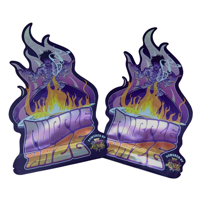 การพิมพ์ตามสั่ง 3.5 กรัม กระเป๋าไมเลอร์ ตัดตาย กระเป๋าไม่เรียบเรียงกับซิปล็อควงกลม Mylar Soft Touch กระเป๋าอาหารพลาสติกของหวาน