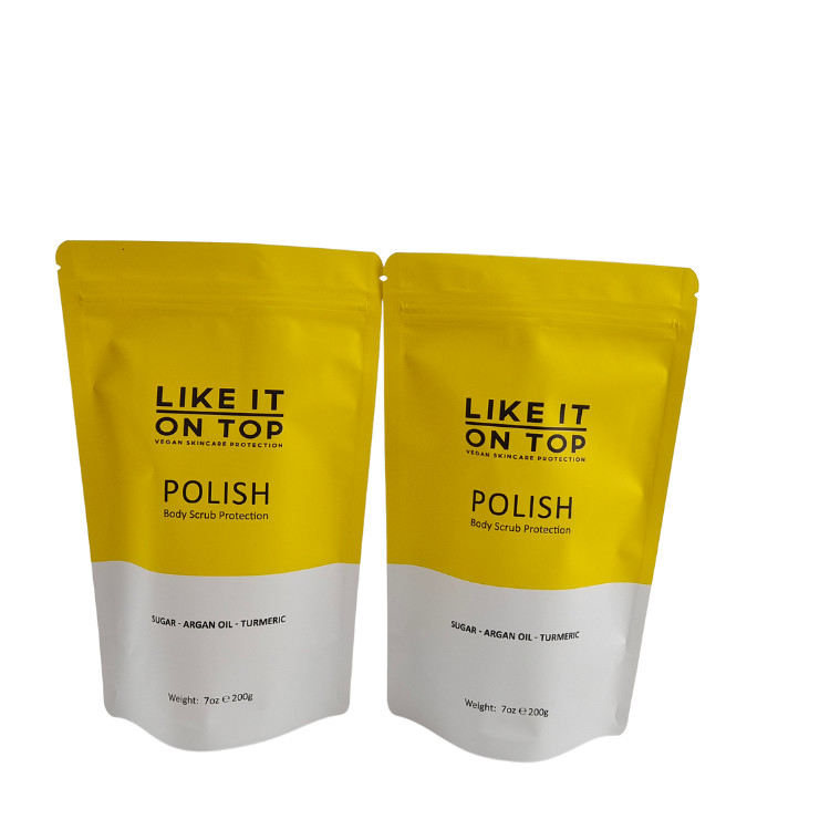 กระเป๋าบรรจุสินค้าที่สามารถปิดได้ใหม่ด้วยซิปล็อค พลาสติกน้ําอาบน้ําเกลือ สกรูบร่างกายยืน ถุงด้วยซิป