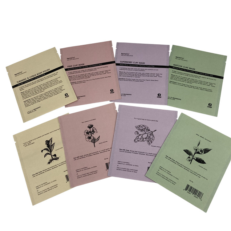 การบรรจุที่กําหนดเอง กันน้ํา ถุงกระดาษพลาสติกอะลูมิเนียม biodegradable ซิปล็อค Flat สําหรับกาแฟ