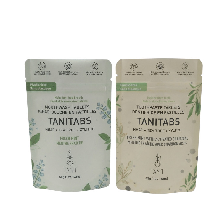 กระเป๋าสําหรับบรรจุอาหาร สามารถบีโอเดรเดรเกรดได้ ยืนขึ้นพลาสติก ซิปเปอร์ แอลูมิเนียมฟอยล์บรรจุกระเป๋าแมทตามสั่ง สามารถบีโอเดรเกรดได้