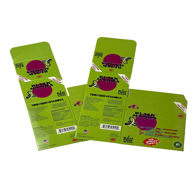Black Mambar การบรรจุยาเพศ Black Panther การบรรจุกระดาษกลาก