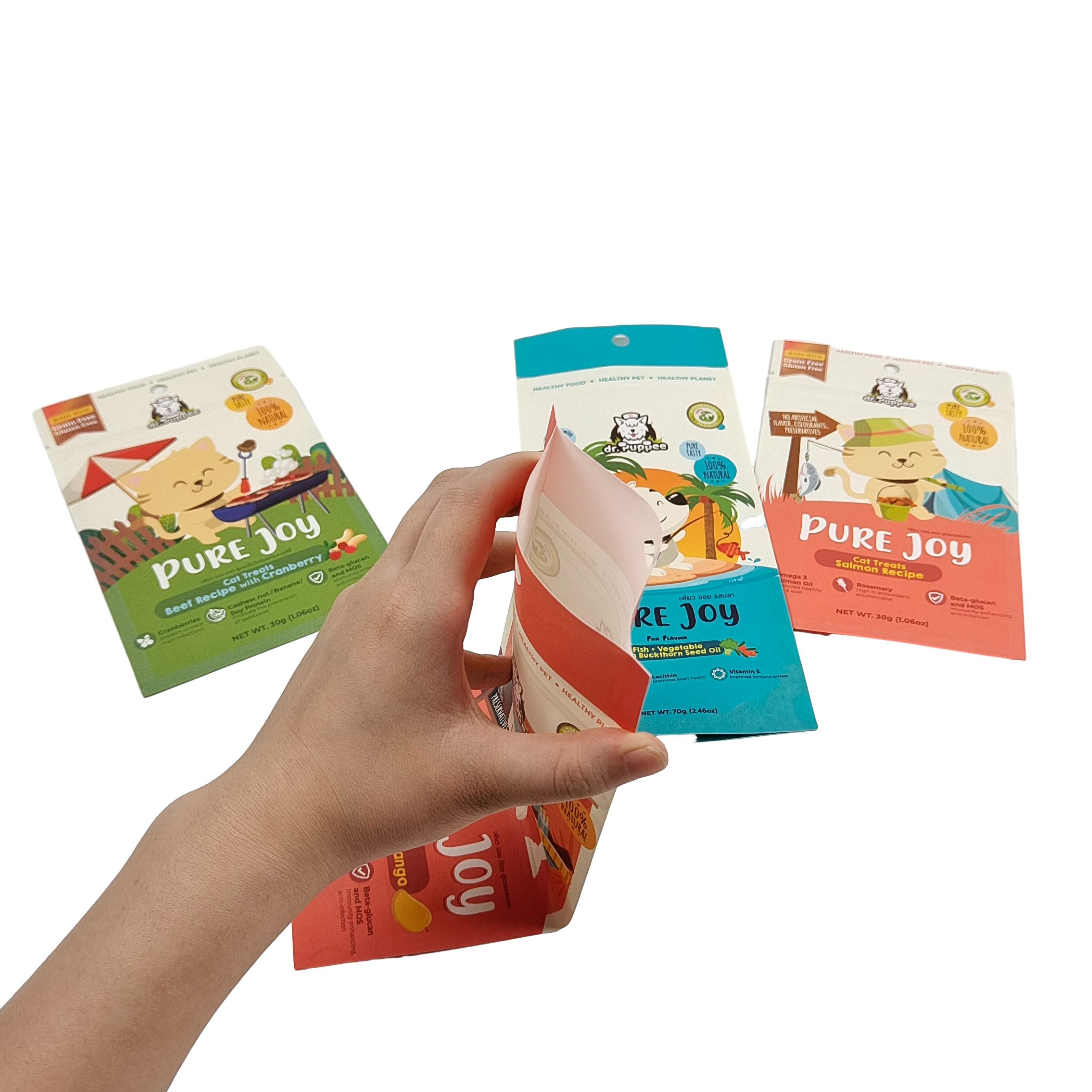 กระเป๋ากระดาษย่อยสลายทางชีวภาพ ที่กันน้ํา ซิปเปอร์ ถุงยืน ย้อนกลับไปสําหรับอาหาร หน้าต่างที่ชัดเจน