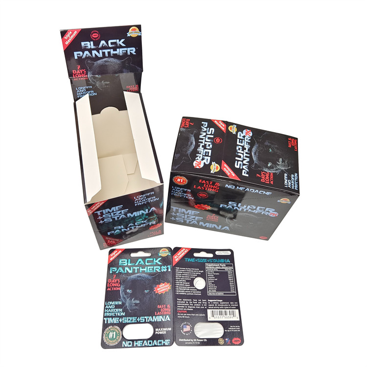 ขายปลีก น้ําผึ้งราหมี พิมพ์ทองคํา เซ็กเรท มิราคัล น้ําผึ้ง 3d กระดาษ การ์ดแสดงกล่อง น้ําผึ้ง กระเป๋าบรรจุ