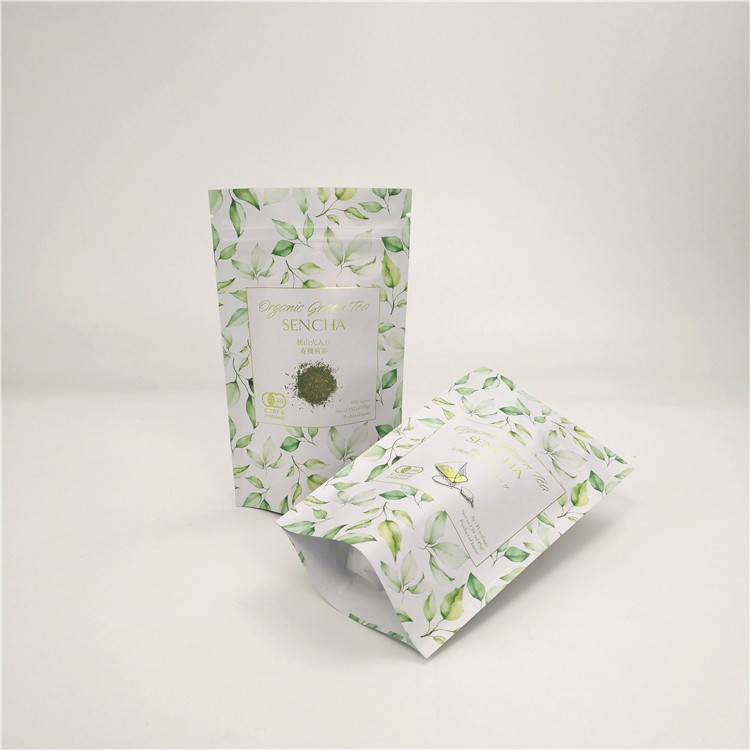 co friendly 3 ด้าน กระเป๋ากระดาษครัฟท์ที่ปิดด้วยความร้อน รีไซเคิลโลโก้สีดําพิมพ์กระเป๋ากระดาษขนาดเล็ก 5 กรัม