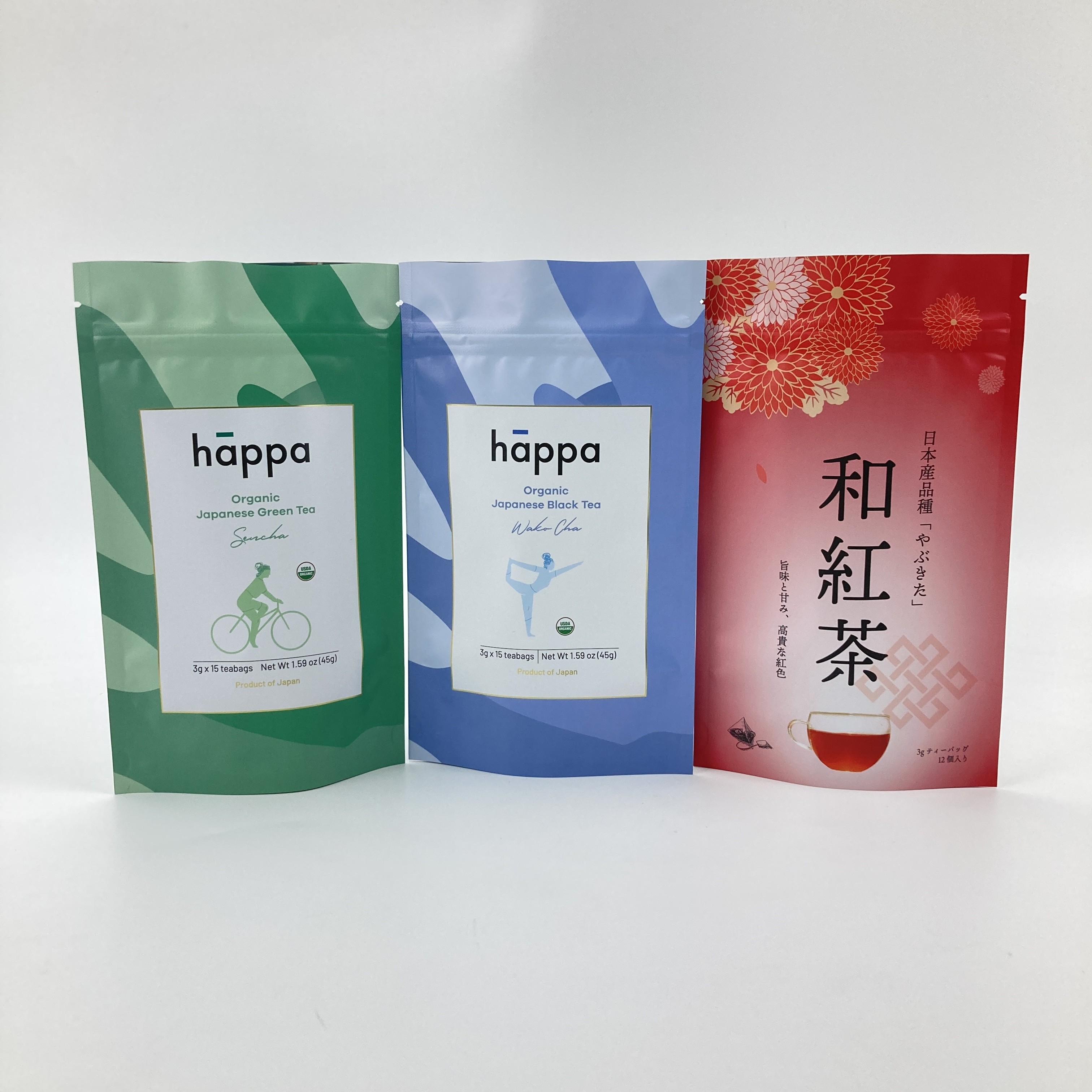 กระเป๋าพลาสติกที่กําหนดเอง Ziplock Aluminum Foil Tea Packaging Stand Up Pouch Mylar Bag สําหรับกาแฟ