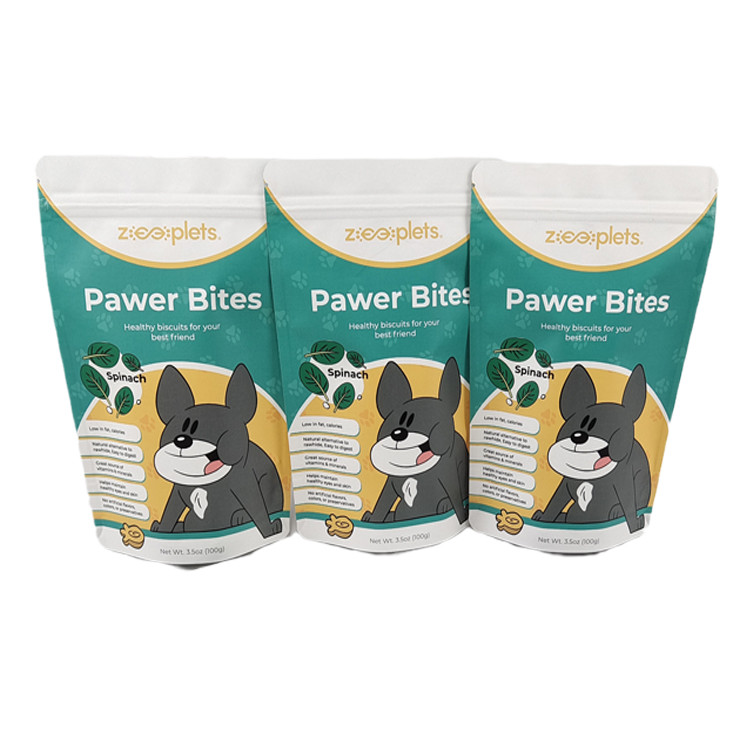 Low Moq Stand Up Pouch กระดาษ Kraft กระเป๋าบรรจุพิมพ์สําหรับสัตว์เลี้ยง