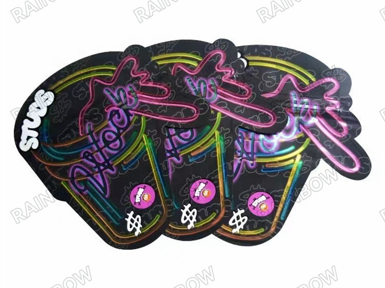 กลิ่นกันหอม อุปกรณ์บรรจุ ผงล็อคซิป Mylar CBD Oil Weed Hemp Bags การพิมพ์ Gravure