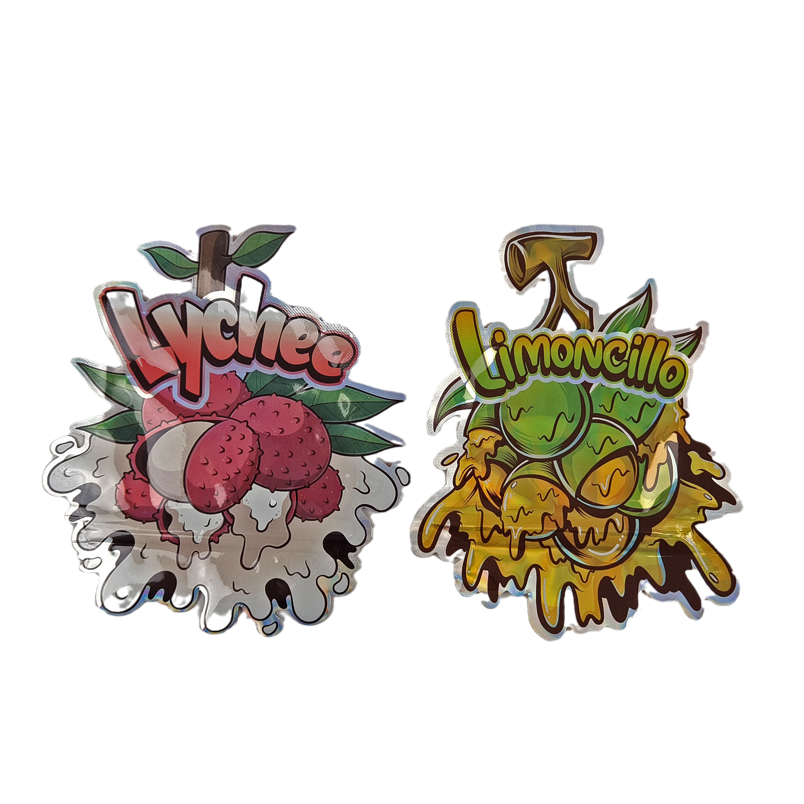 การออกแบบตามต้องการ พิมพ์ไม่ปกติ ซิปป์ปิดใหม่ ตัด 3.5 กรัม พลาสติกทรงพิเศษ แพคเกจ Mylar Bag