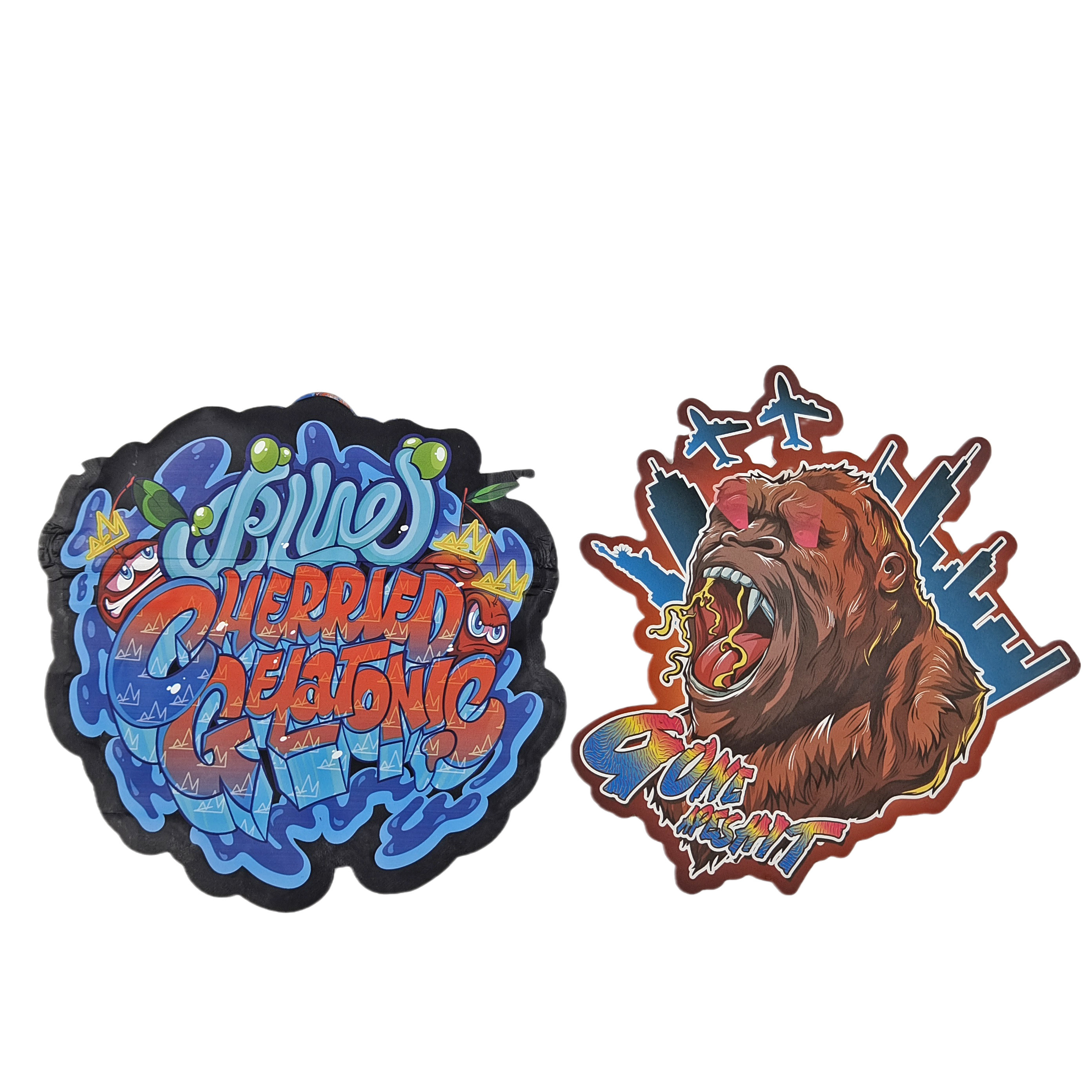 การออกแบบตามต้องการ กระเป๋า Mylar พิมพ์ กระเป๋าบรรจุ กระเป๋าพลาสติก Soft Touch กระเป๋า Mylar 3.5 กรัม ตัดแบบไม่ถูกกฎ กระเป๋าบรรจุ