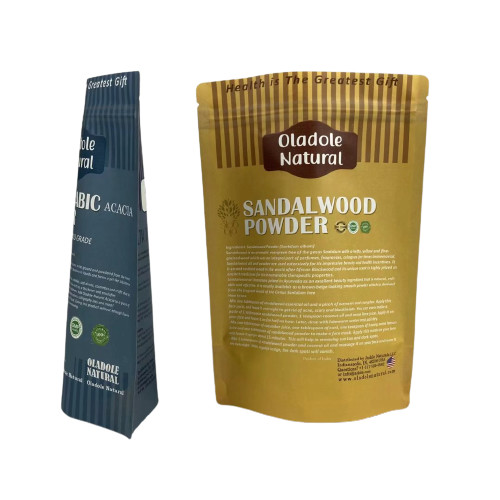 กระเป๋าอาหารว่างกระดาษสีน้ําตาล Kraft กระเป๋ายืนกระเป๋าล่างเรียบด้วยซิป