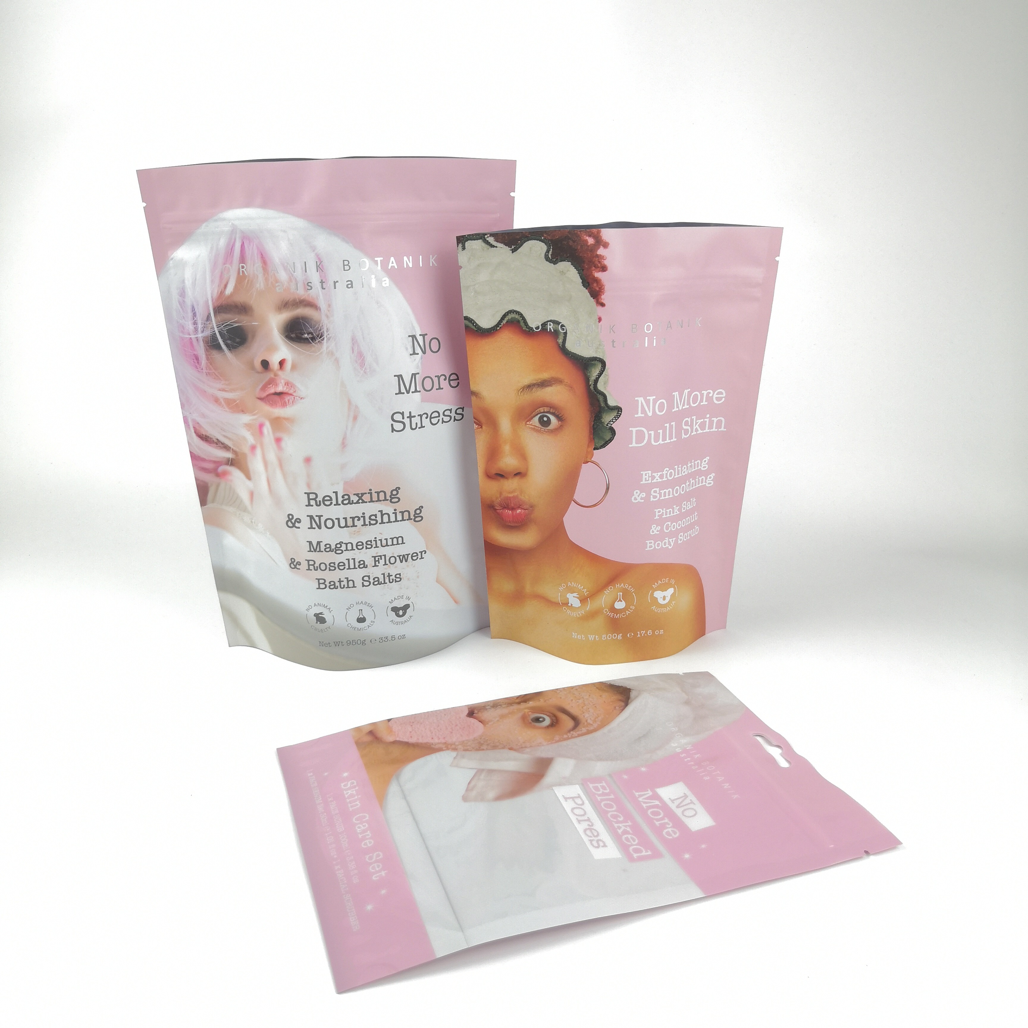 โรงงาน Cutsom พิมพ์พลาสติก ถุงยืน ถุงพลาสติกปิดใหม่กับการพิมพ์โลโก้