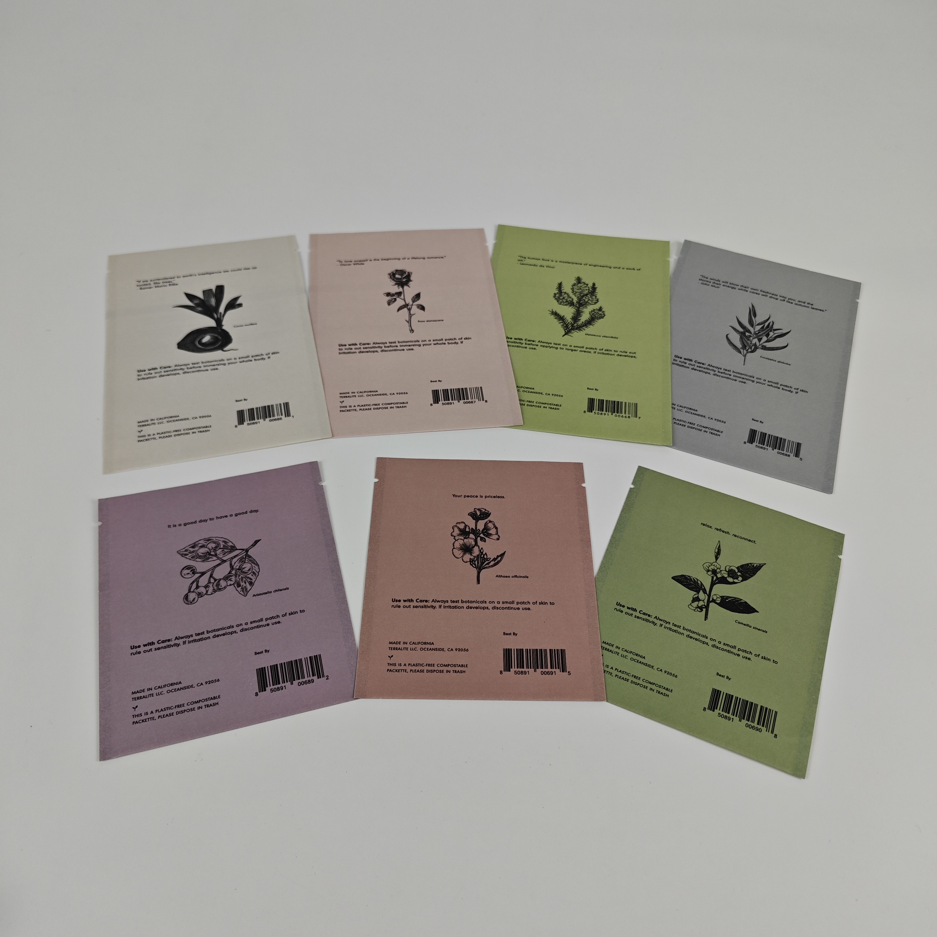 Ziplock Biodegradable Kraft Stand Up Poch การพิมพ์ดิจิตอล กระเป๋า Mylar ที่ปิดใหม่