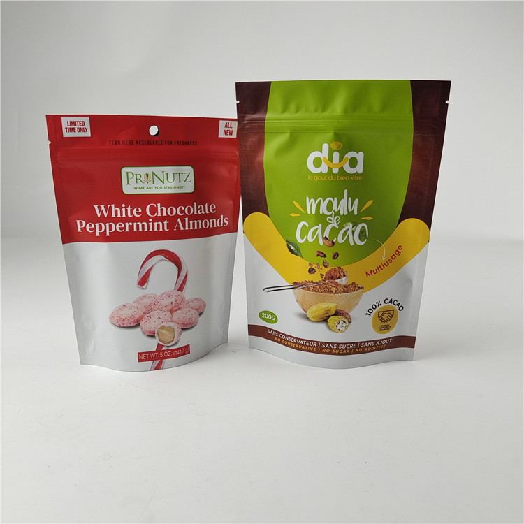 คุณภาพดี การพิมพ์ดิจิตอลตามสั่ง PE กระเป๋าซิปเปอร์ถุงยี่ห้อพลาสติกยืนขึ้นกระเป๋า Mylar