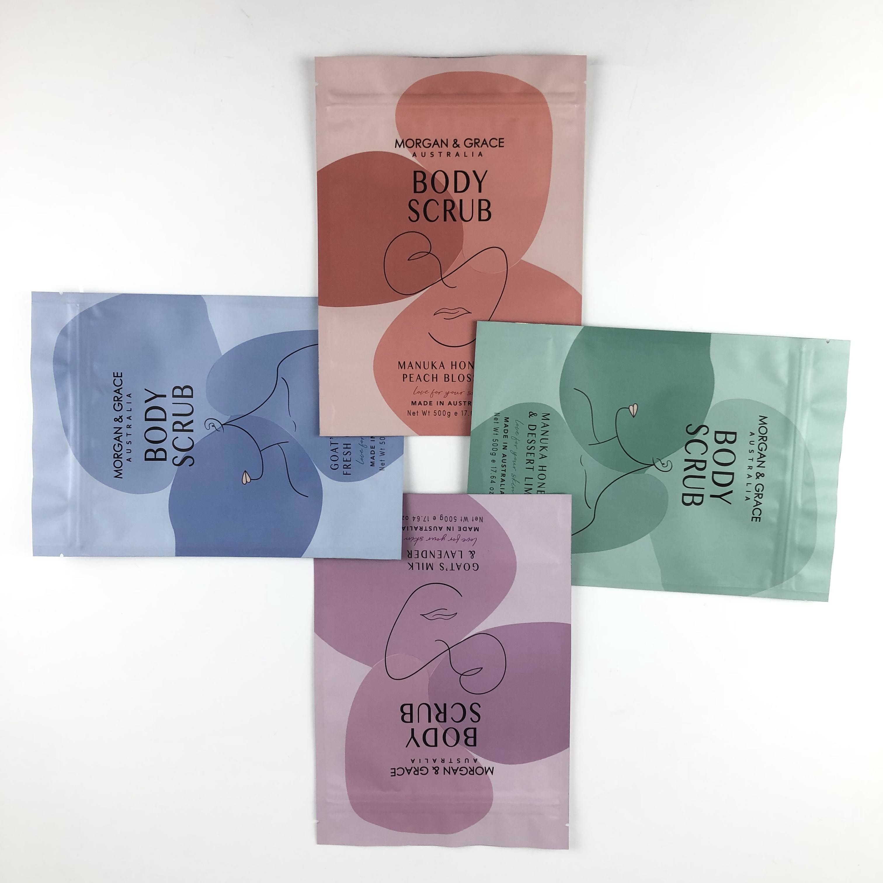 CDR AI PSD PDF ไฟล์การออกแบบ กระเป๋าสะพายน้ําเกลือ Mylar สําหรับเครื่องสําอาง