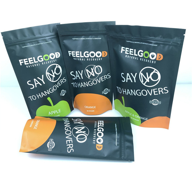 ขนาดและการออกแบบที่กําหนดเอง ความต้องการที่ยืน โฟลยอลูมิเนียม ซิปเปอร์ถุงกันกลิ่น พิมพ์ตามต้องการ