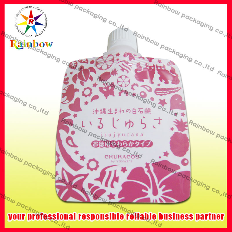 Stand Up ศัสตราบรรจุภัณฑ์กระเป๋าซีลความร้อนสำหรับน้ำผลไม้, PET / AL / PE