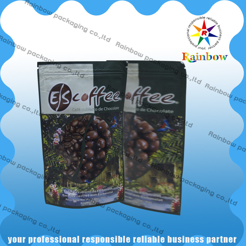 อลูมิเนียมฟอยล์บรรจุภัณฑ์ถุงชาด้วย Ziplock และก้นกลม