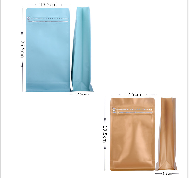 ถุงพลาสติกสีดำด้านนำมาใช้ใหม่บรรจุภัณฑ์ยืนขึ้นกระเป๋าสำหรับเมล็ดกาแฟ