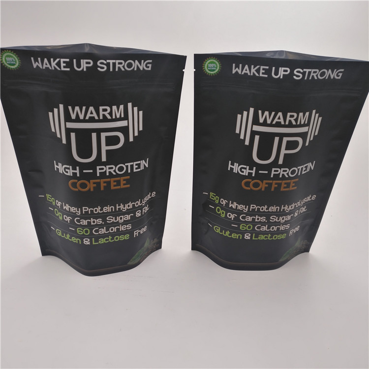 อาหารเกรดนำมาใช้ใหม่ลุกขึ้นยืนถุงพลาสติกบรรจุภัณฑ์ฟอยล์ถุงกาแฟ 250 กรัม 500 กรัม 1 กิโลกรัม