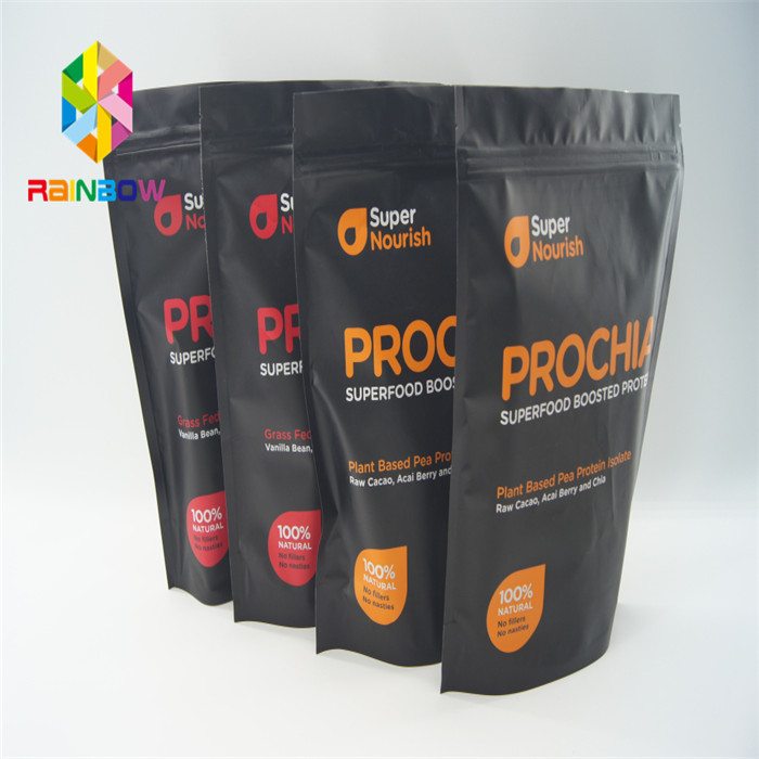 การพิมพ์แบบกำหนดเองลุกขึ้นยืนกระเป๋าฉีกรอยหยักสำหรับขนม / ขนม / บิสกิต