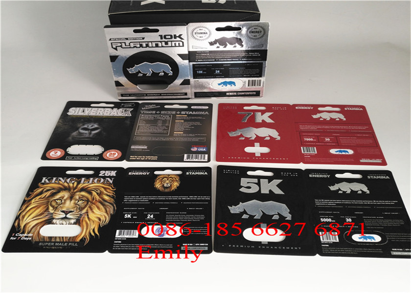 บรรจุภัณฑ์บัตรตุ่ม Rhino 69 x 12 ซม. พร้อมผิวมัน