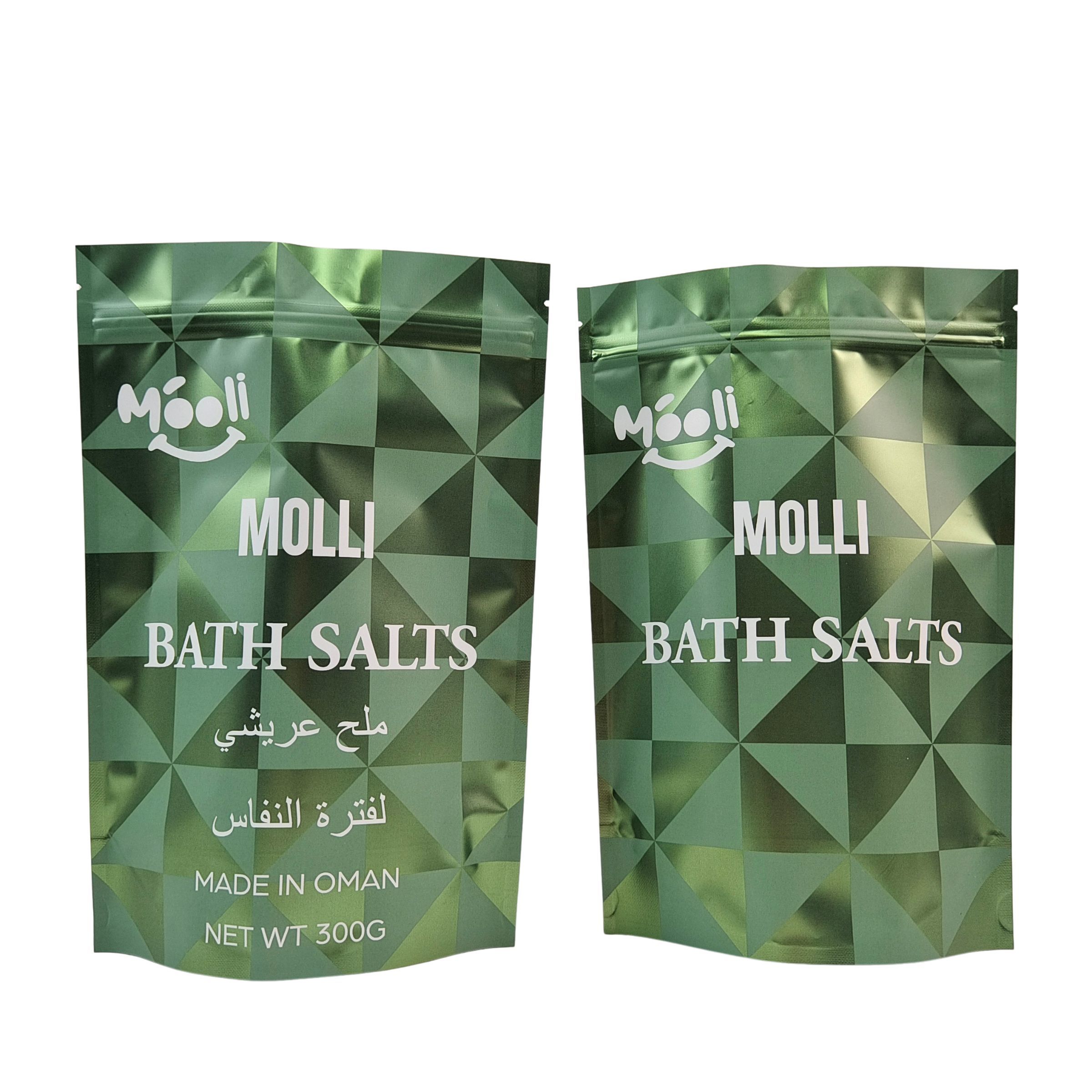 สูงขึ้นพลาสติกบรรจุสําหรับร่างกาย Scrub กระเป๋าน้ําอาบน้ําเกลือธรรมชาติ Soak Mylar กระเป๋าด้วยซิป