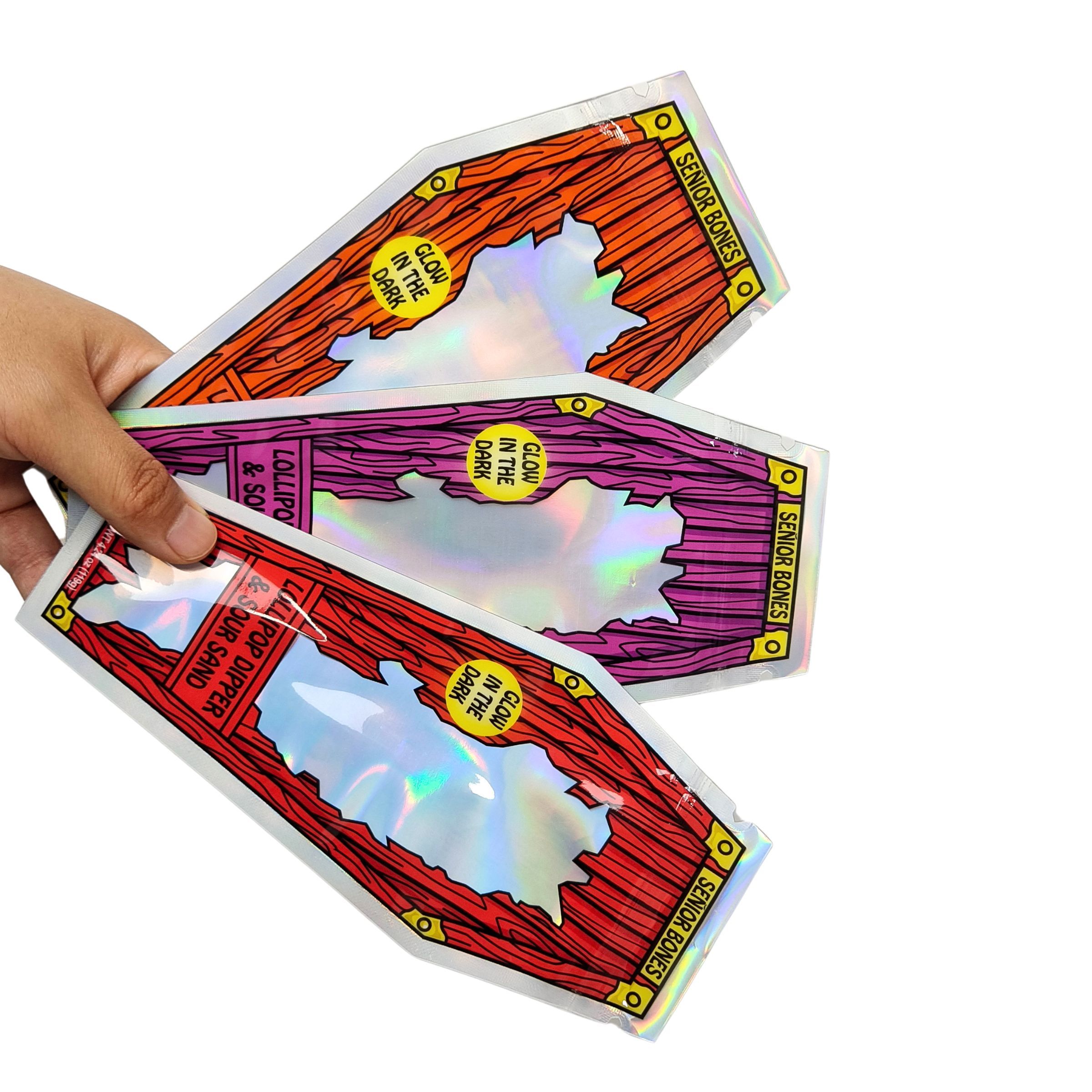 ใบทุบ แคนดี้ บิสกิต กัมมี่ ดอกไม้แห้ง สมุนไพร Grabba ใบ ตัด 3.5 กรัม Mylar ถุง