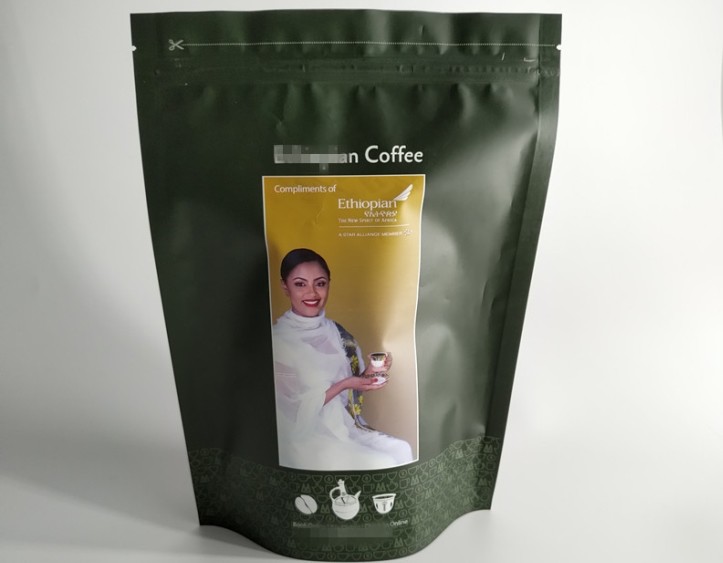 ถุงพลาสติกที่กำหนดเองลามิเนตบรรจุภัณฑ์ซิปปิดผนึกด้านบนด้วยวาล์ว